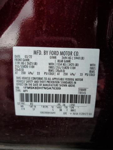 Photo 12 VIN: 1FMSK8DH7NGA76309 - FORD EXPLORER 