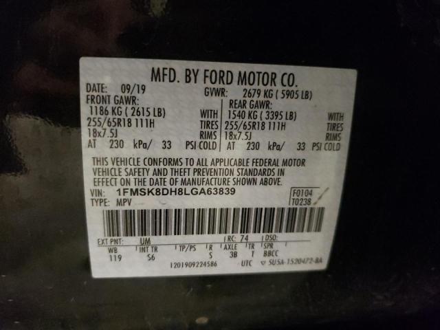 Photo 12 VIN: 1FMSK8DH8LGA63839 - FORD EXPLORER X 