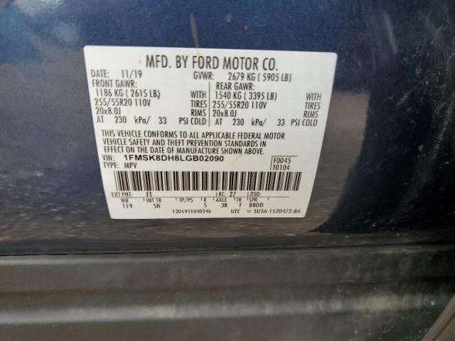 Photo 11 VIN: 1FMSK8DH8LGB02090 - FORD EXPLORER 