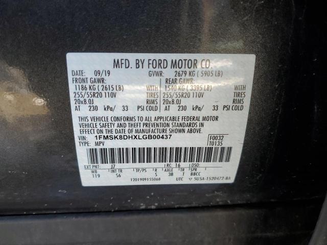 Photo 11 VIN: 1FMSK8DHXLGB00437 - FORD EXPLORER 