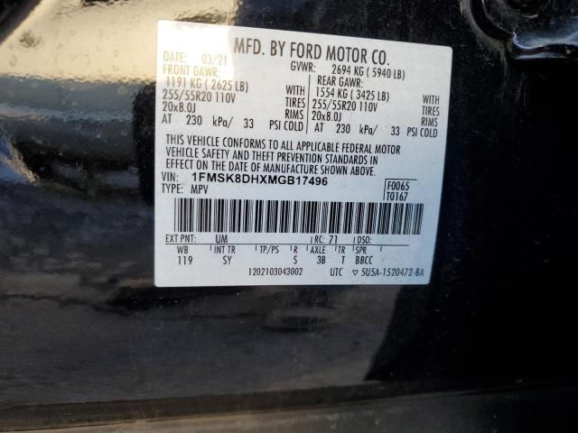 Photo 12 VIN: 1FMSK8DHXMGB17496 - FORD EXPLORER 