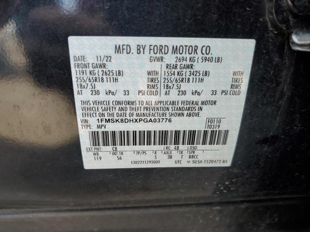 Photo 12 VIN: 1FMSK8DHXPGA03776 - FORD EXPLORER 