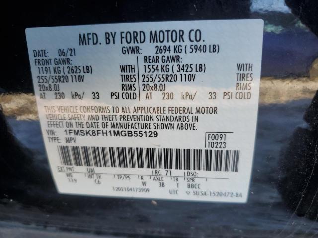 Photo 12 VIN: 1FMSK8FH1MGB55129 - FORD EXPLORER 