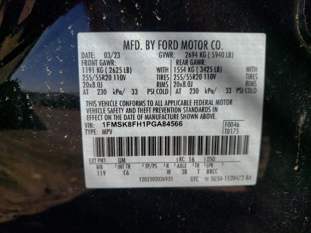 Photo 12 VIN: 1FMSK8FH1PGA84566 - FORD EXPLORER L 