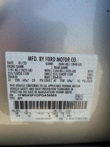 Photo 13 VIN: 1FMSK8FH3PGA56669 - FORD EXPLORER L 