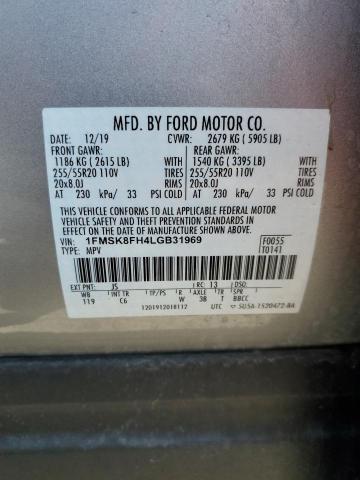 Photo 12 VIN: 1FMSK8FH4LGB31969 - FORD EXPLORER L 