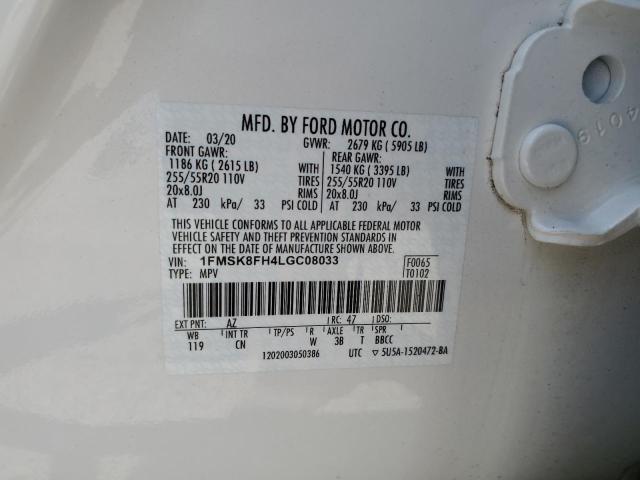 Photo 12 VIN: 1FMSK8FH4LGC08033 - FORD EXPLORER L 