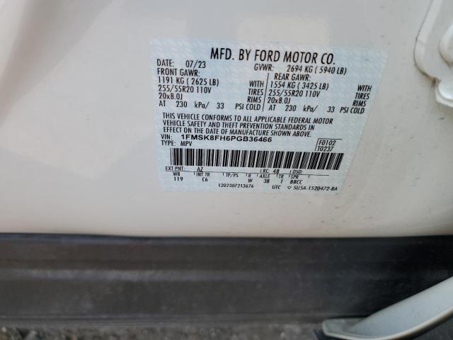 Photo 12 VIN: 1FMSK8FH6PGB36466 - FORD EXPLORER L 