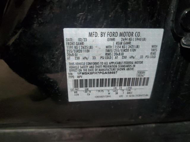 Photo 12 VIN: 1FMSK8FH7PGA58697 - FORD EXPLORER L 