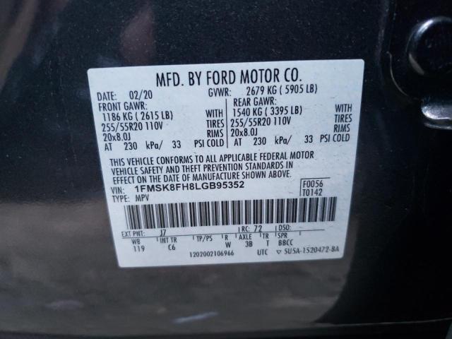 Photo 12 VIN: 1FMSK8FH8LGB95352 - FORD EXPLORER L 