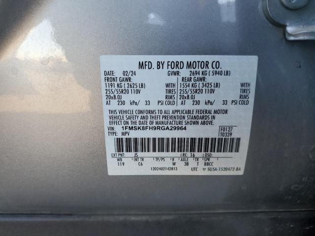 Photo 12 VIN: 1FMSK8FH9RGA29964 - FORD EXPLORER L 