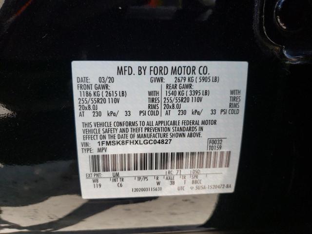 Photo 11 VIN: 1FMSK8FHXLGC04827 - FORD EXPLORER L 