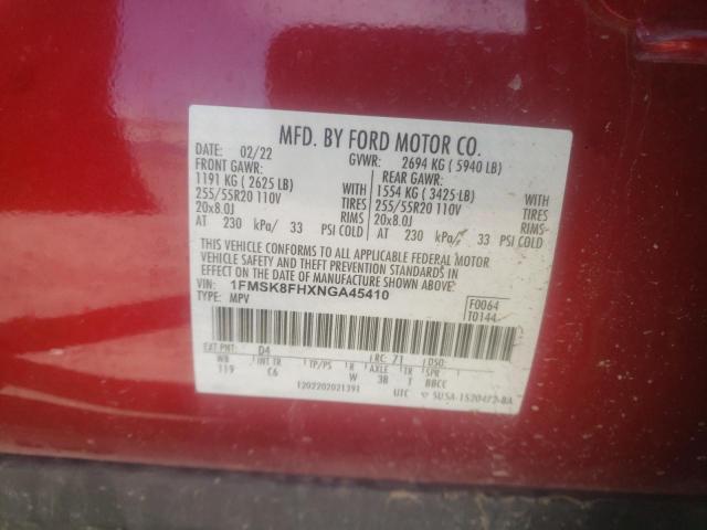 Photo 11 VIN: 1FMSK8FHXNGA45410 - FORD EXPLORER 