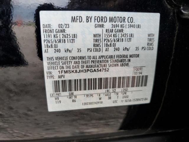 Photo 12 VIN: 1FMSK8JH3PGA54752 - FORD EXPLORER T 