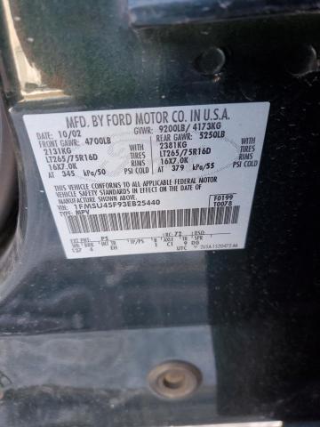 Photo 12 VIN: 1FMSU45F93EB25440 - FORD EXCURSION 