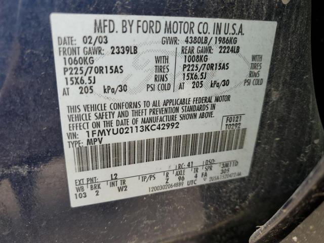 Photo 12 VIN: 1FMYU02113KC42992 - FORD ESCAPE 