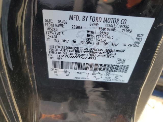 Photo 12 VIN: 1FMYU02Z07KA14932 - FORD ESCAPE 