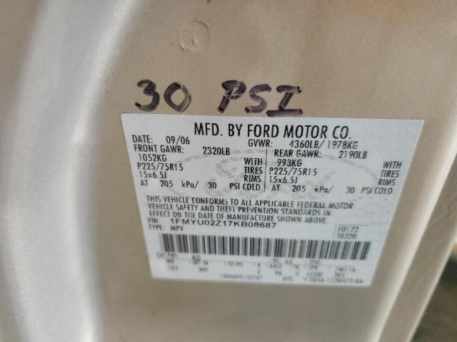 Photo 12 VIN: 1FMYU02Z17KB08687 - FORD ESCAPE XLS 