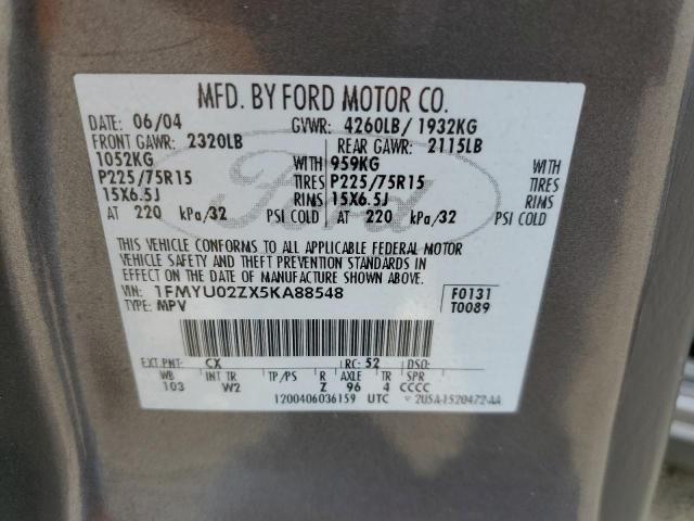 Photo 12 VIN: 1FMYU02ZX5KA88548 - FORD ESCAPE XLS 