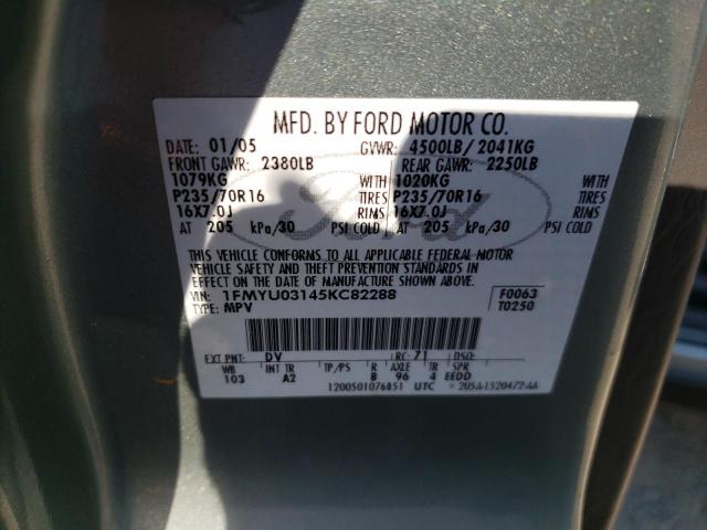 Photo 12 VIN: 1FMYU03145KC82288 - FORD ESCAPE 