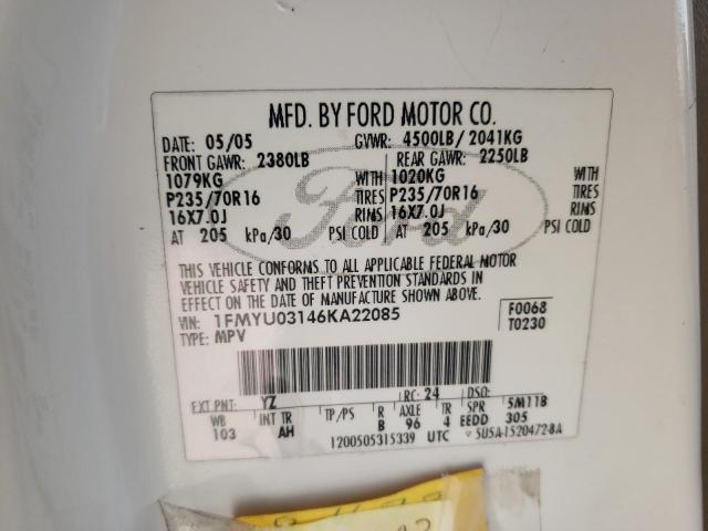 Photo 13 VIN: 1FMYU03146KA22085 - FORD ESCAPE 