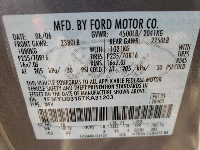 Photo 13 VIN: 1FMYU03157KA31203 - FORD ESCAPE XLT 