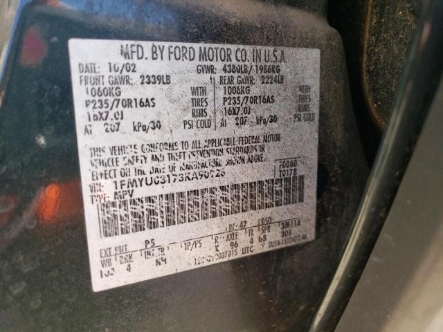 Photo 12 VIN: 1FMYU03173KA90926 - FORD ESCAPE 