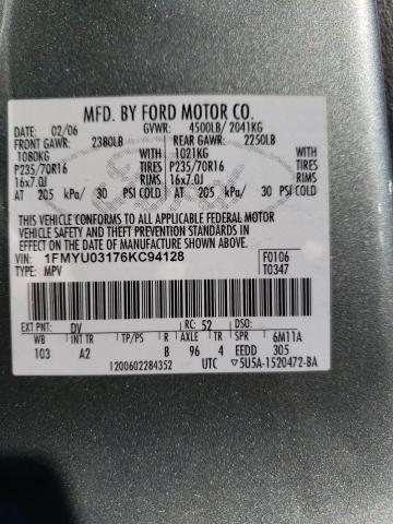 Photo 11 VIN: 1FMYU03176KC94128 - FORD ESCAPE 