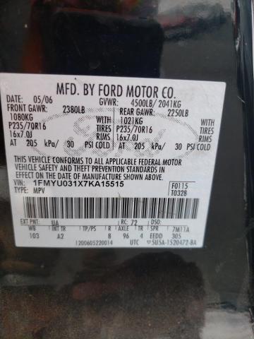 Photo 12 VIN: 1FMYU031X7KA15515 - FORD ESCAPE 