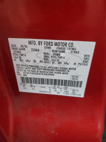 Photo 12 VIN: 1FMYU03Z47KA83590 - FORD ESCAPE XLT 