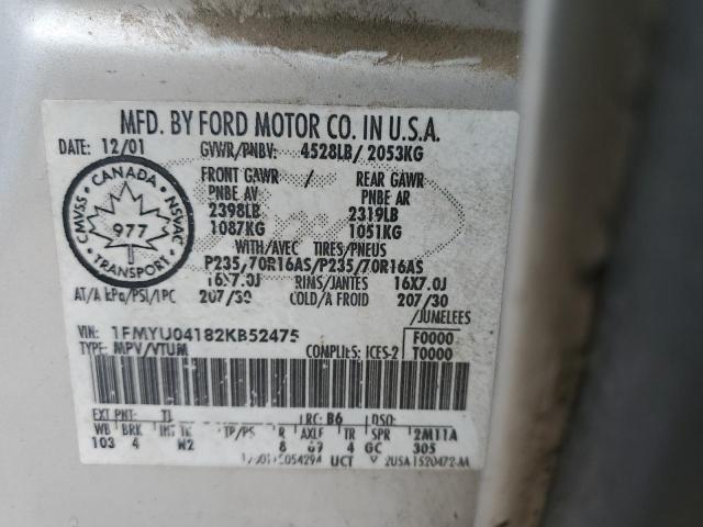 Photo 12 VIN: 1FMYU04182KB52475 - FORD ESCAPE 