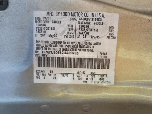 Photo 12 VIN: 1FMYU60E62UA98786 - FORD EXPLORER S 