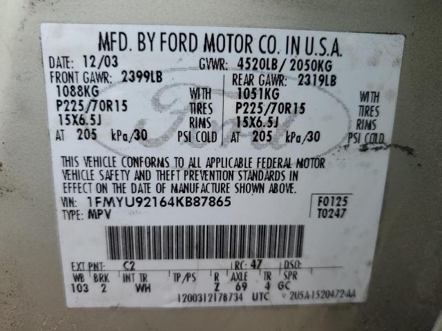 Photo 12 VIN: 1FMYU92164KB87865 - FORD ESCAPE 