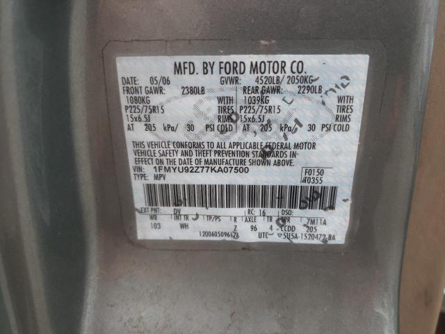 Photo 12 VIN: 1FMYU92Z77KA07500 - FORD ESCAPE XLS 