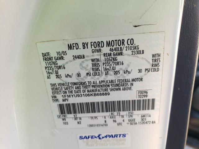 Photo 11 VIN: 1FMYU93106KB68889 - FORD ESCAPE XLT 