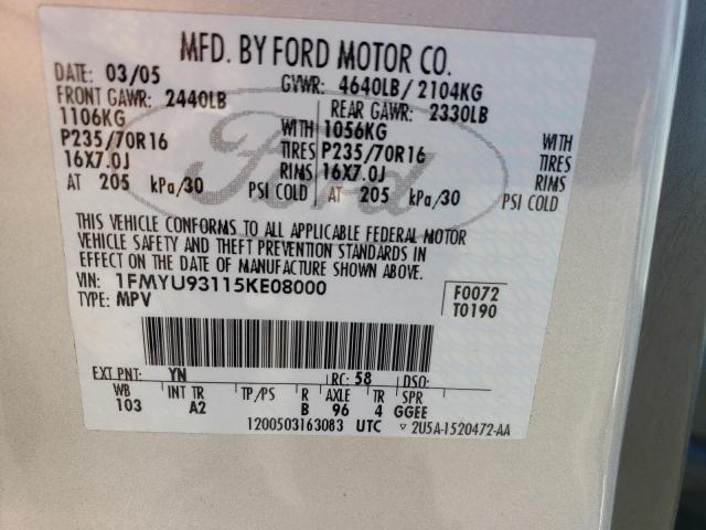 Photo 11 VIN: 1FMYU93115KE08000 - FORD ESCAPE 