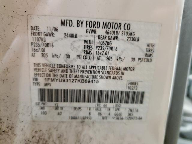 Photo 11 VIN: 1FMYU93127KB69415 - FORD ESCAPE 