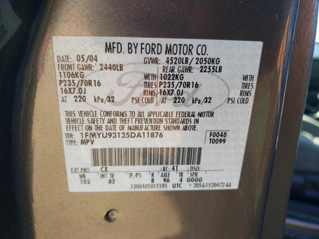 Photo 11 VIN: 1FMYU93135DA11876 - FORD ESCAPE 