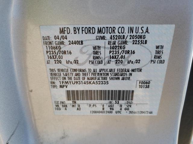 Photo 11 VIN: 1FMYU93145KA52335 - FORD ESCAPE 