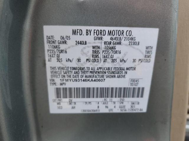 Photo 13 VIN: 1FMYU93146KA40607 - FORD ESCAPE XLT 