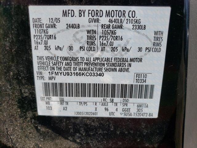 Photo 13 VIN: 1FMYU93166KC03340 - FORD ESCAPE 