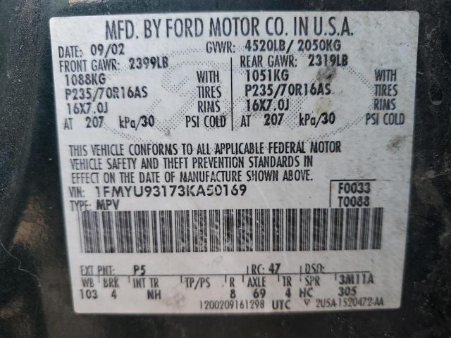 Photo 11 VIN: 1FMYU93173KA50169 - FORD ESCAPE 