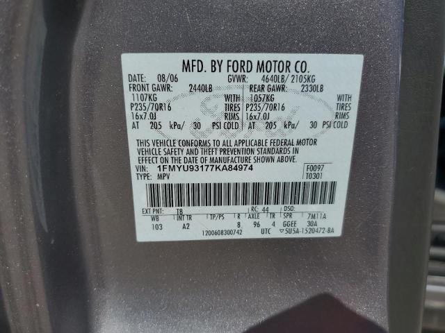 Photo 12 VIN: 1FMYU93177KA84974 - FORD ESCAPE XLT 