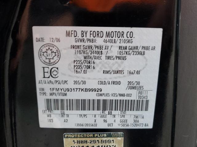 Photo 12 VIN: 1FMYU93177KB99929 - FORD ESCAPE 