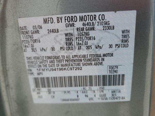 Photo 12 VIN: 1FMYU94196KC97292 - FORD ESCAPE 