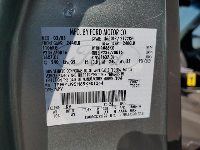 Photo 13 VIN: 1FMYU95H65KE01344 - FORD ESCAPE 