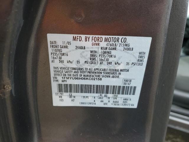 Photo 11 VIN: 1FMYU96H06KC02158 - FORD ESCAPE 