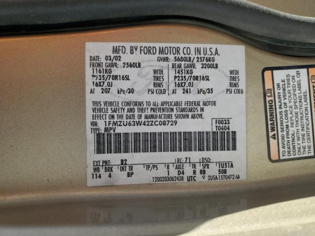 Photo 12 VIN: 1FMZU63W42ZC08729 - FORD EXPLORER X 