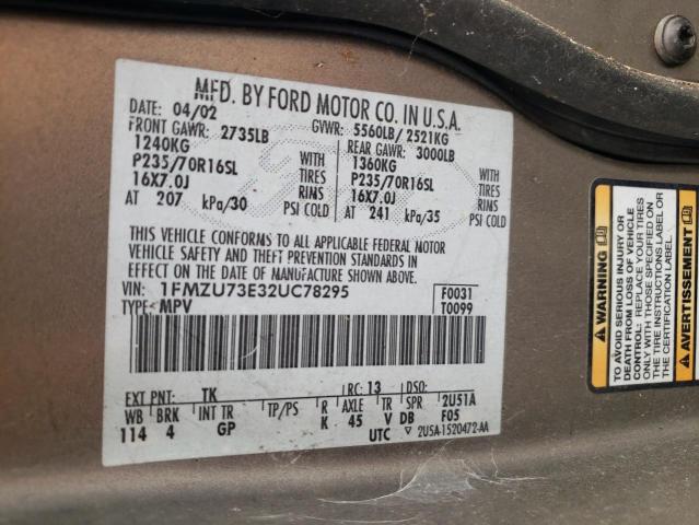 Photo 12 VIN: 1FMZU73E32UC78295 - FORD EXPLORER 