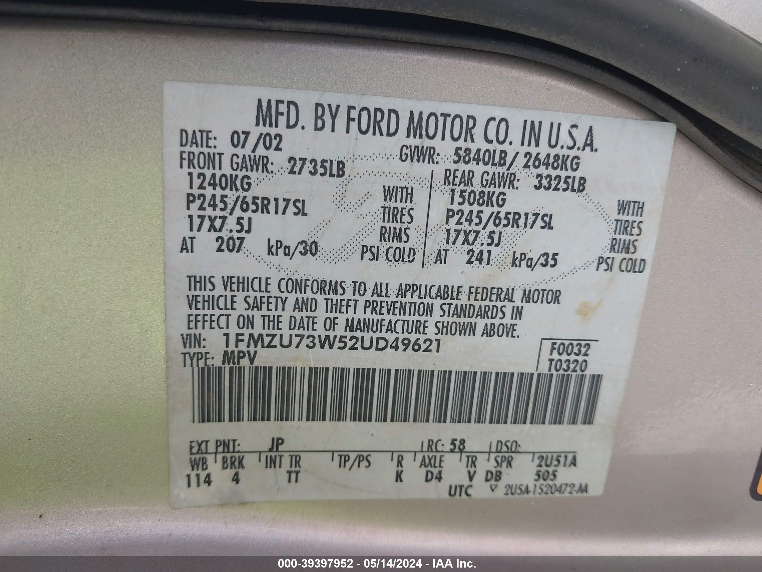 Photo 7 VIN: 1FMZU73W52UD49621 - FORD EXPLORER 